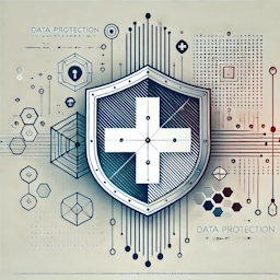 Shield with Swiss cross symbolizing data protection and storage in Switzerland.
