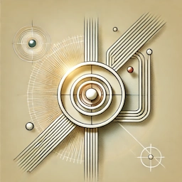 Abstract symbol with lines and circles – representing targeted search and quick content retrieval.