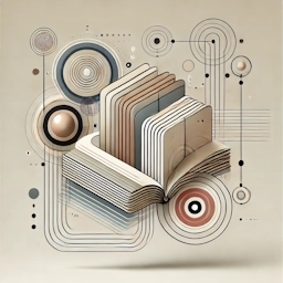 Symbolic image of an open book with abstract circles – representing a digital knowledge space or personal digital area.