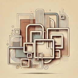 Abstract arrangement of nested frames – symbolizing automatic image optimization with full file quality preserved.